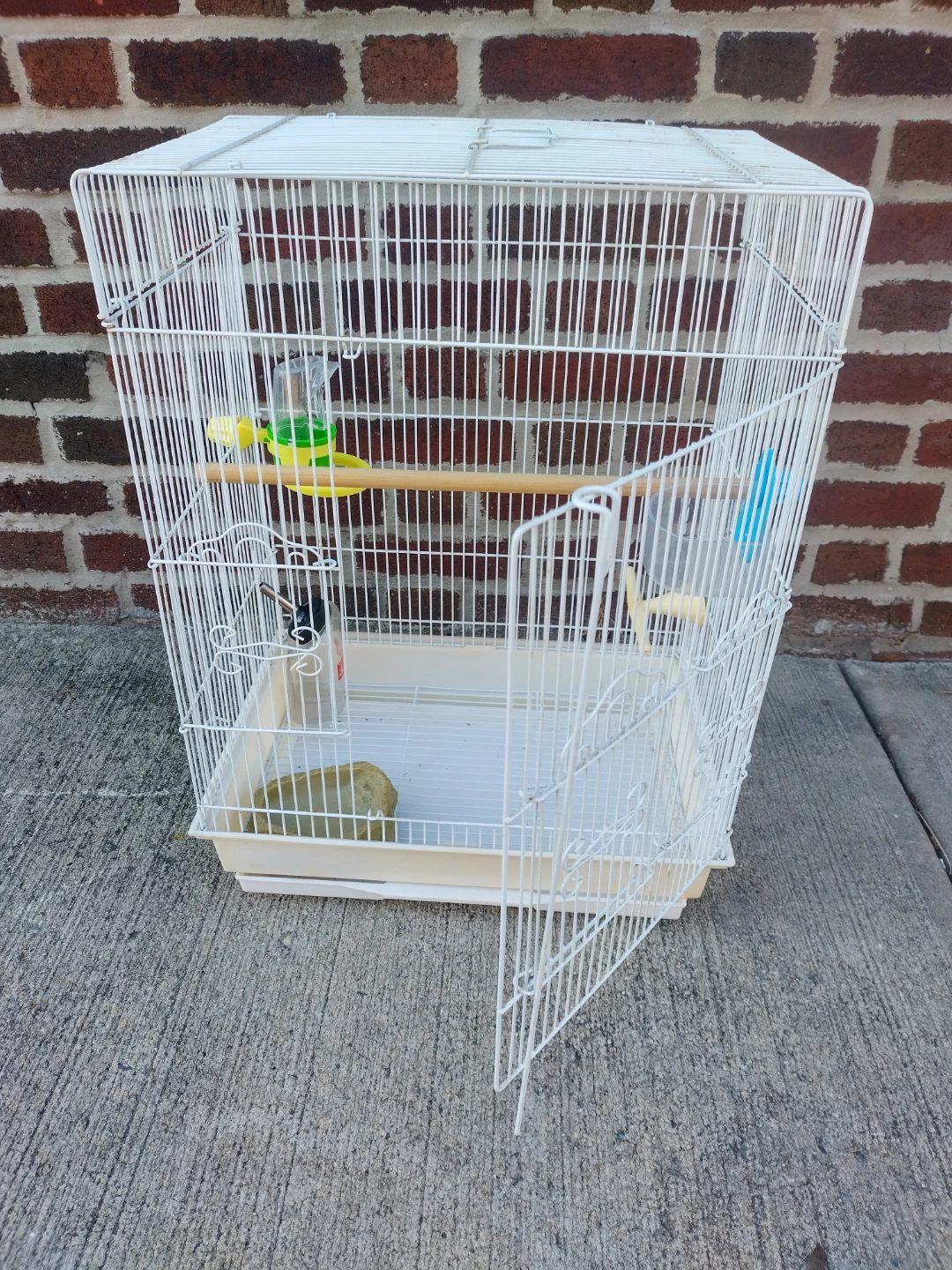 White Bird Cage with Accessories - photo 3