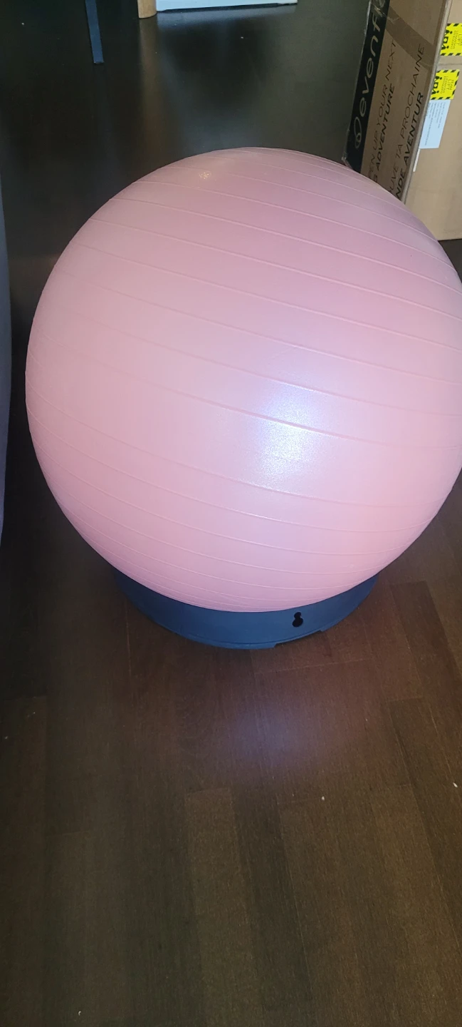 Pink Exercise Ball with Base