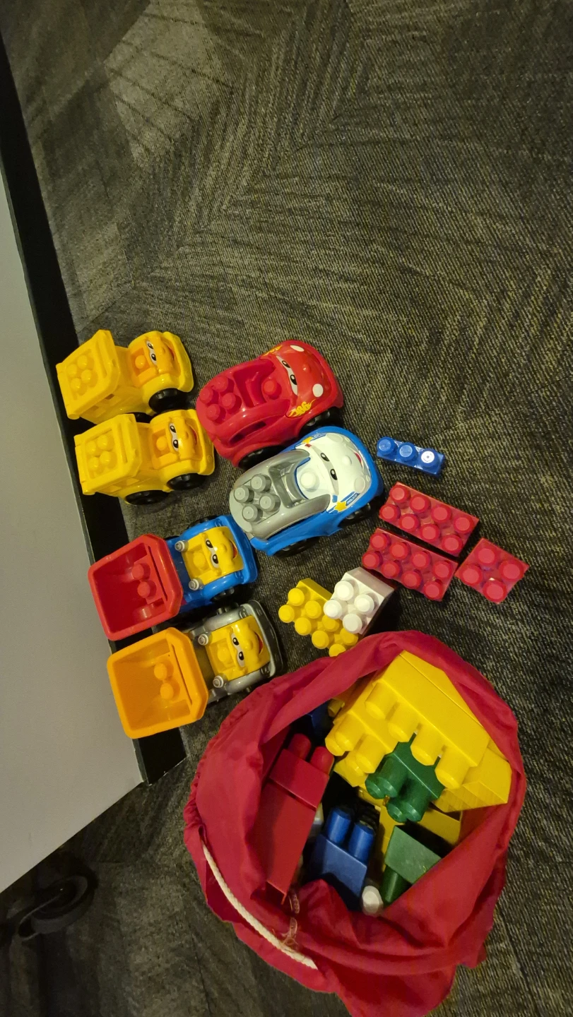 Assorted Toy Trucks and Building Blocks - photo 2