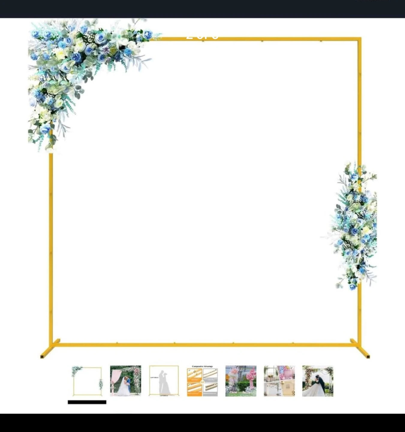 Gold Metal Round Arch Backdrop Stand - photo 4