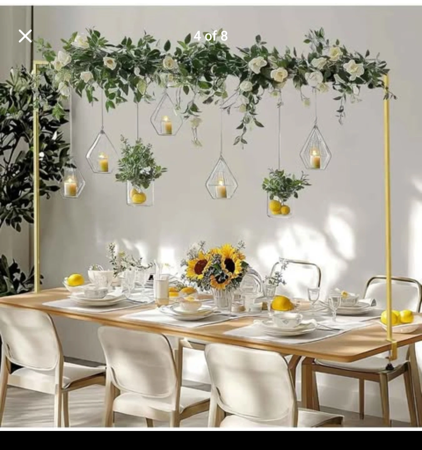 Gold Metal Round Arch Backdrop Stand - photo 4
