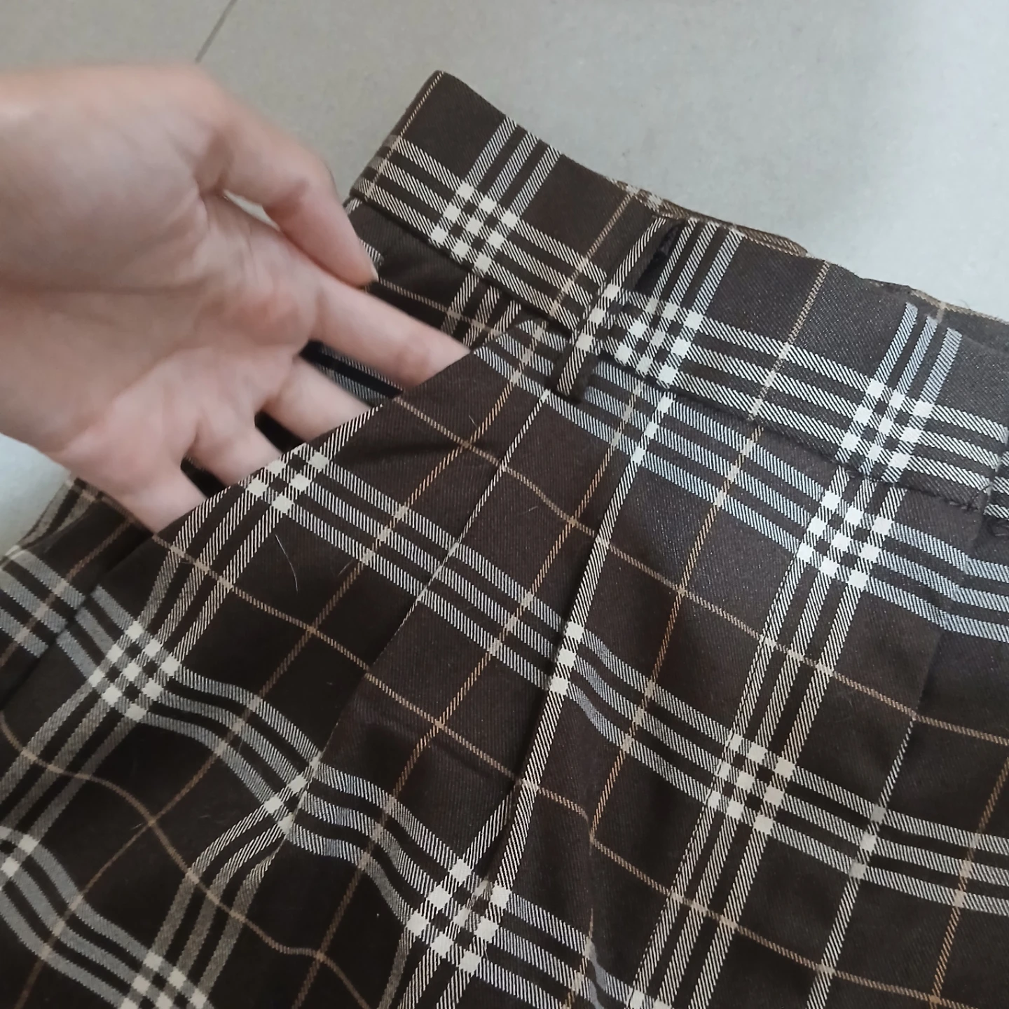 ⚽ Brown Plaid Pants - photo 3