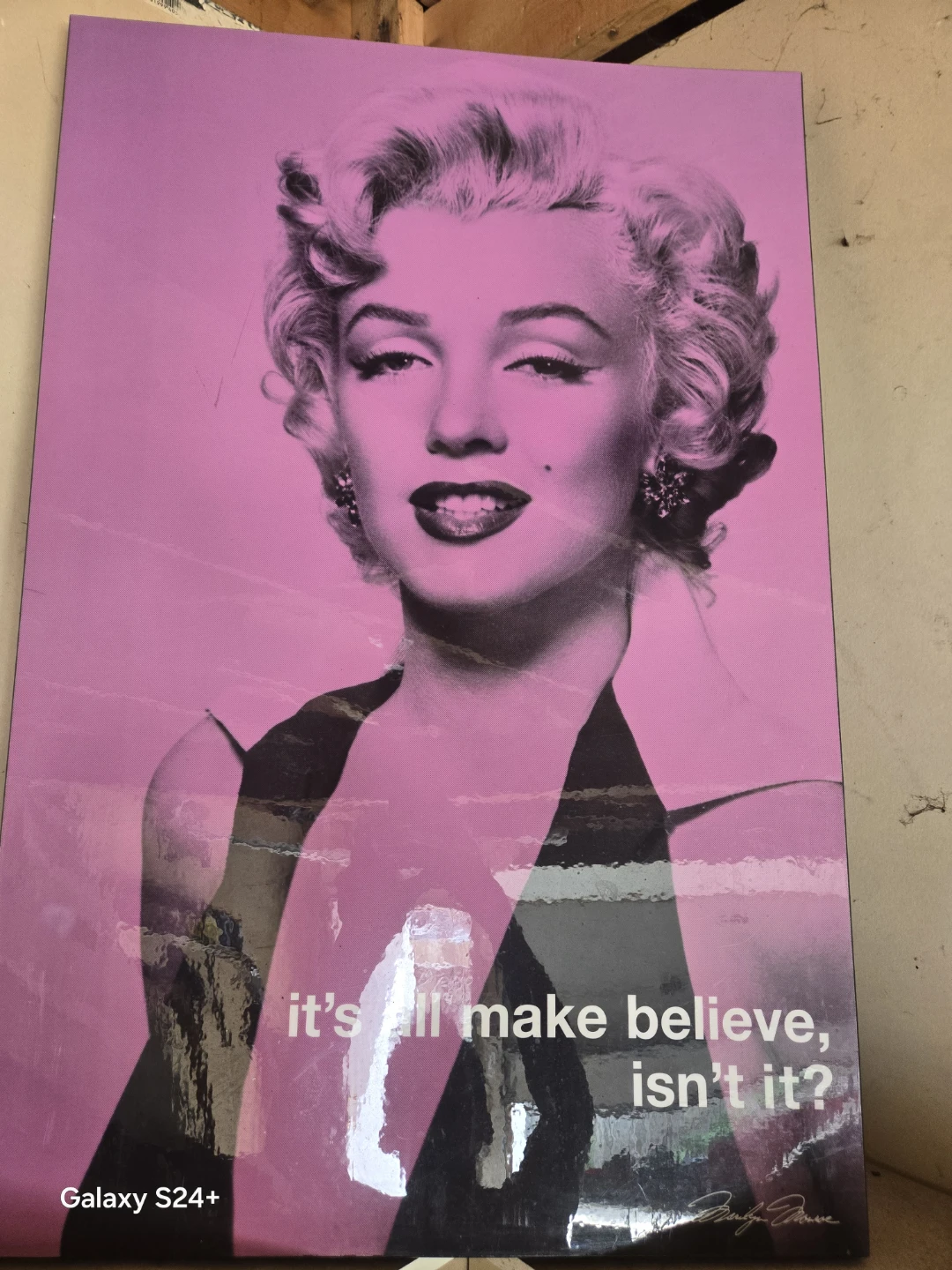 Marilyn Monroe Pink Poster