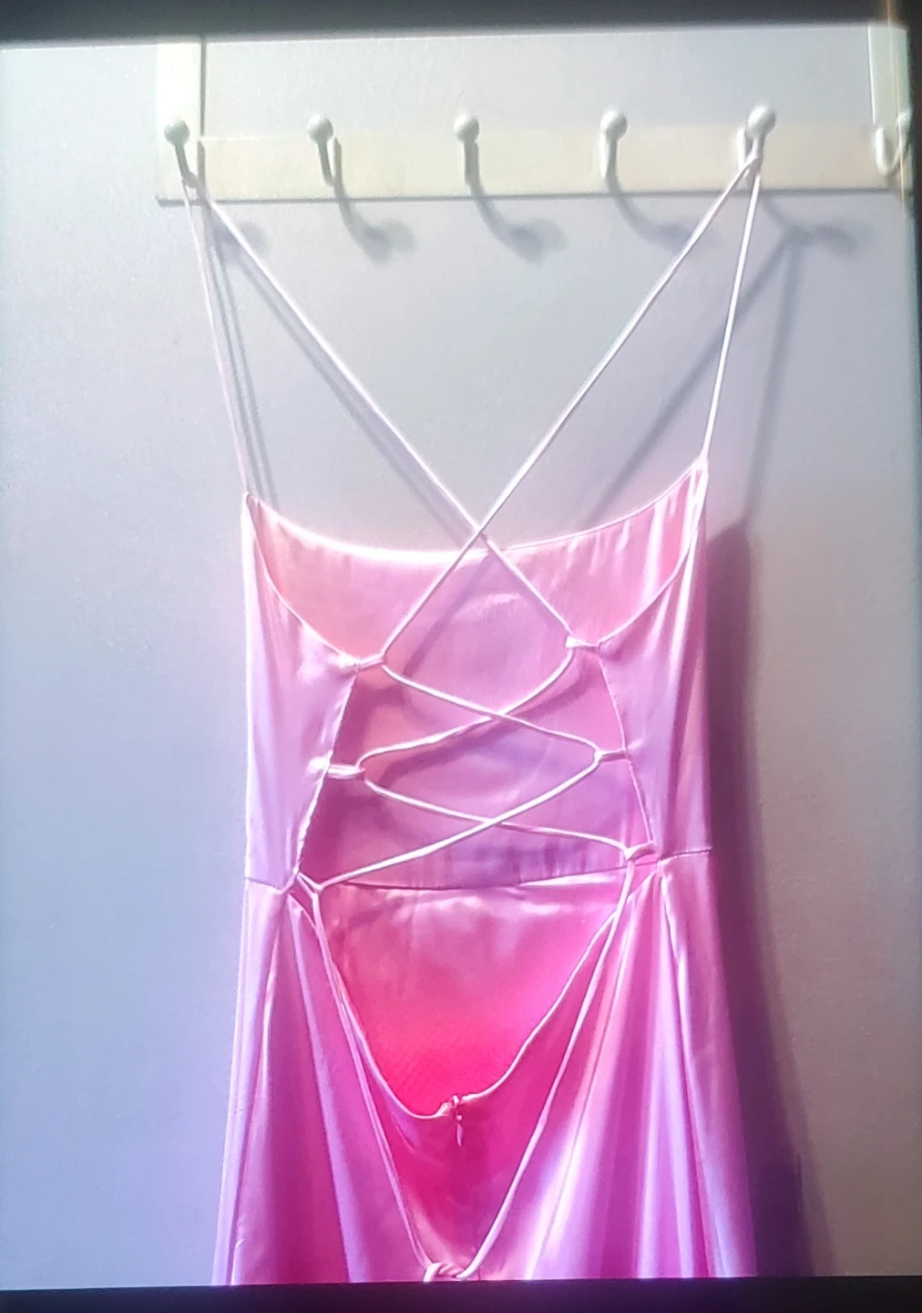 Pink Satin Prom / Formal   Dress  W Slit New - photo 4