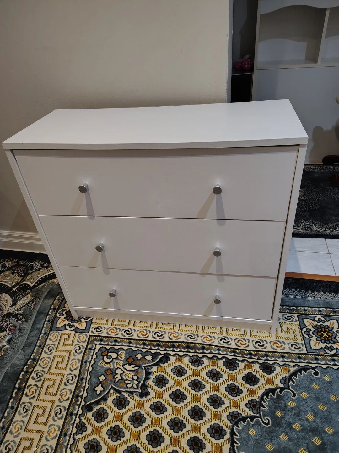 White 3-Drawer Dresser
