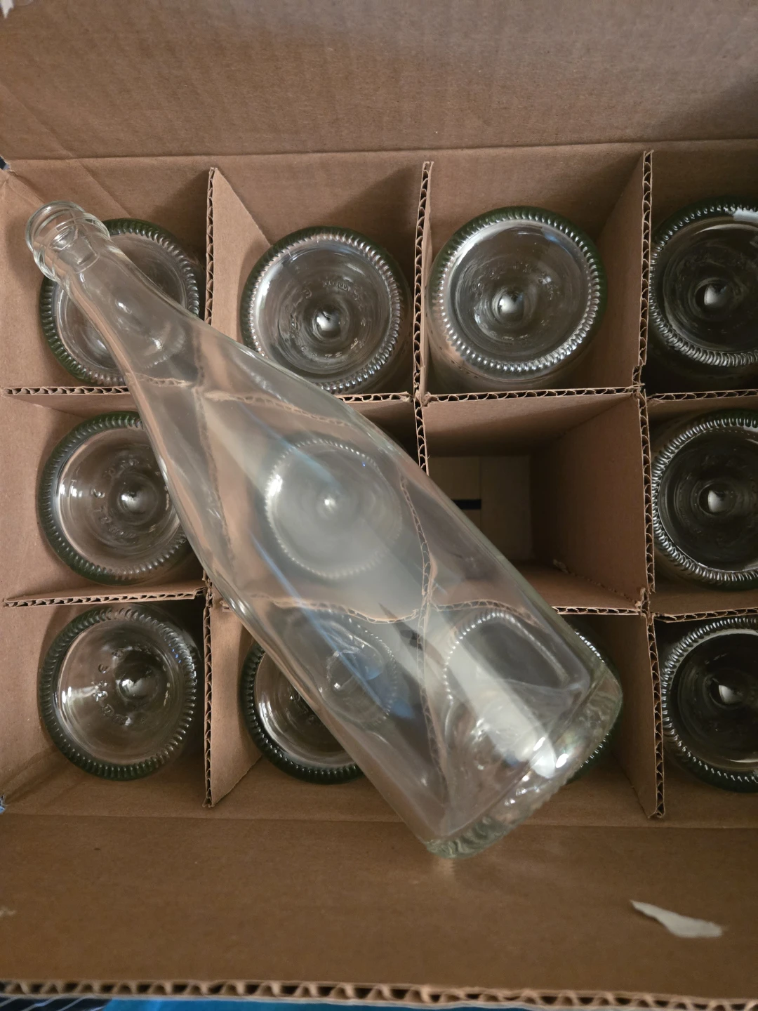Set of 12 Clear Glass Bottles - photo 3