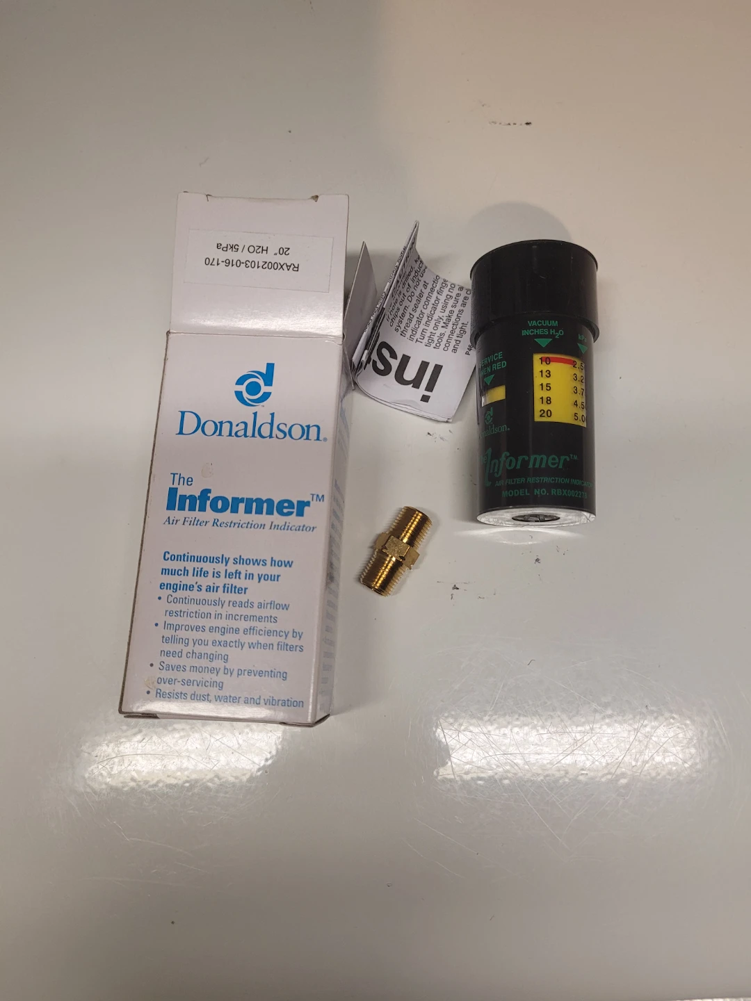 Donaldson Informer Air Filter Restriction Indicator RBX002278