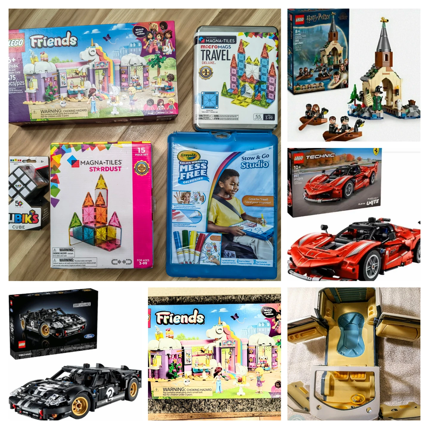 Lego, Magna tiles and more