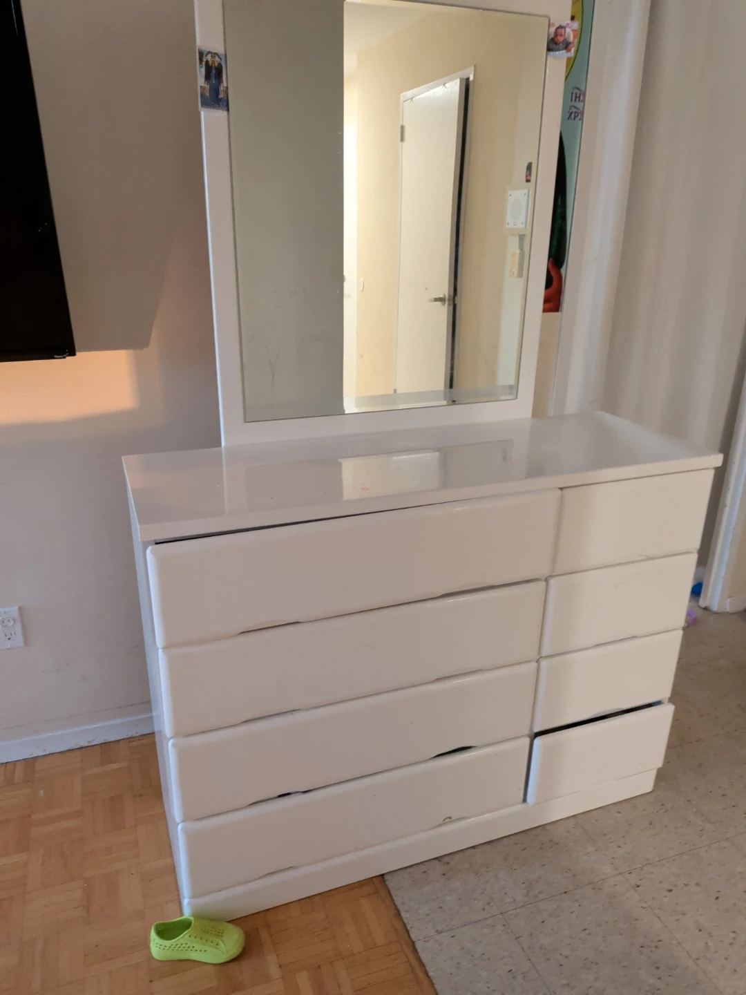 White Dresser with Mirror - photo 3