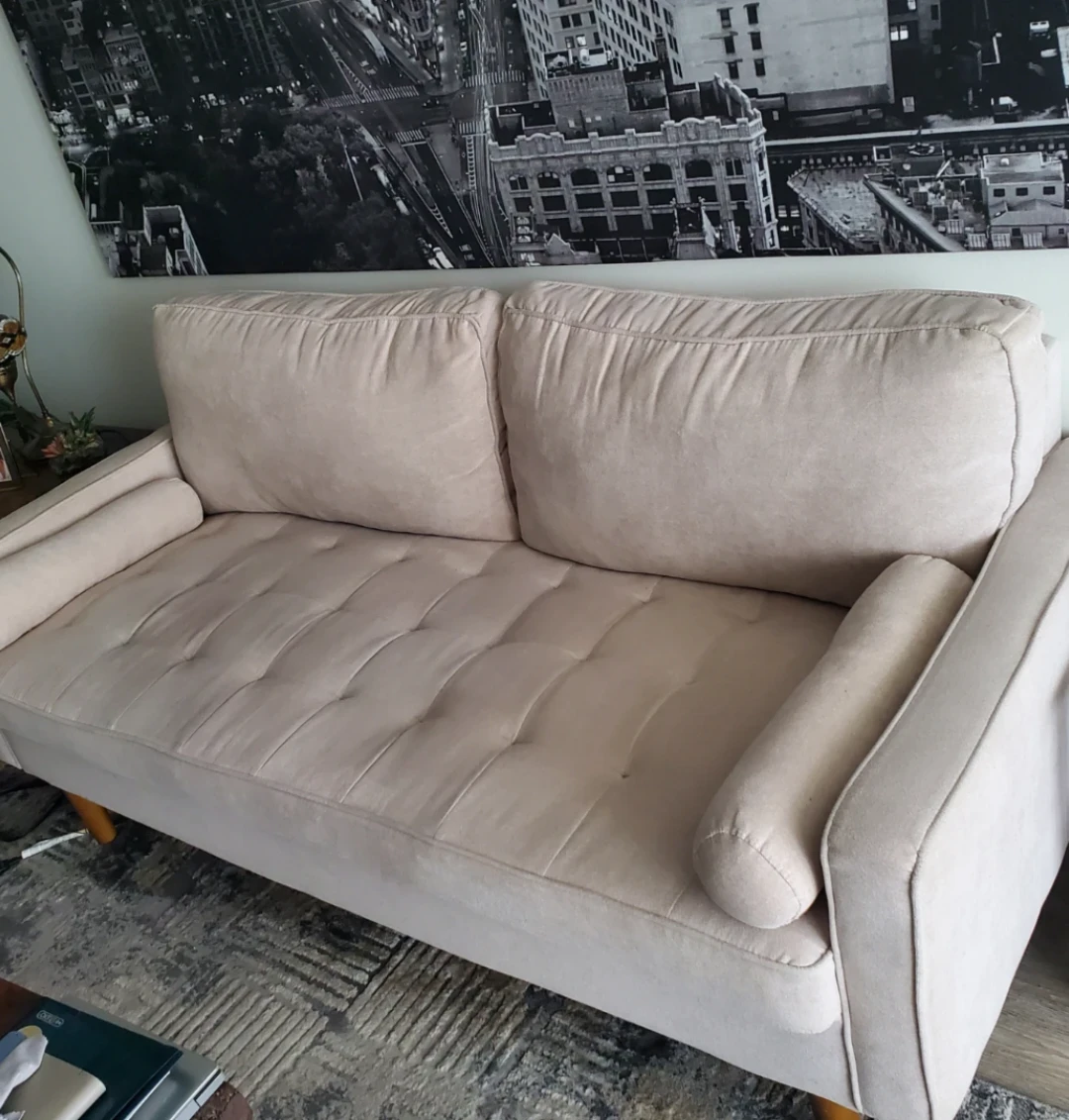 Beige Loveseat Sofa - photo 2