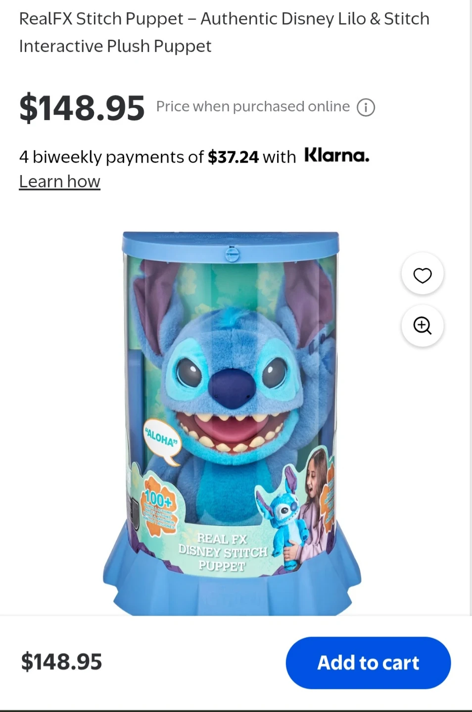 Disney Lilo & Stitch RealFX Interactive Plush Puppet - photo 2