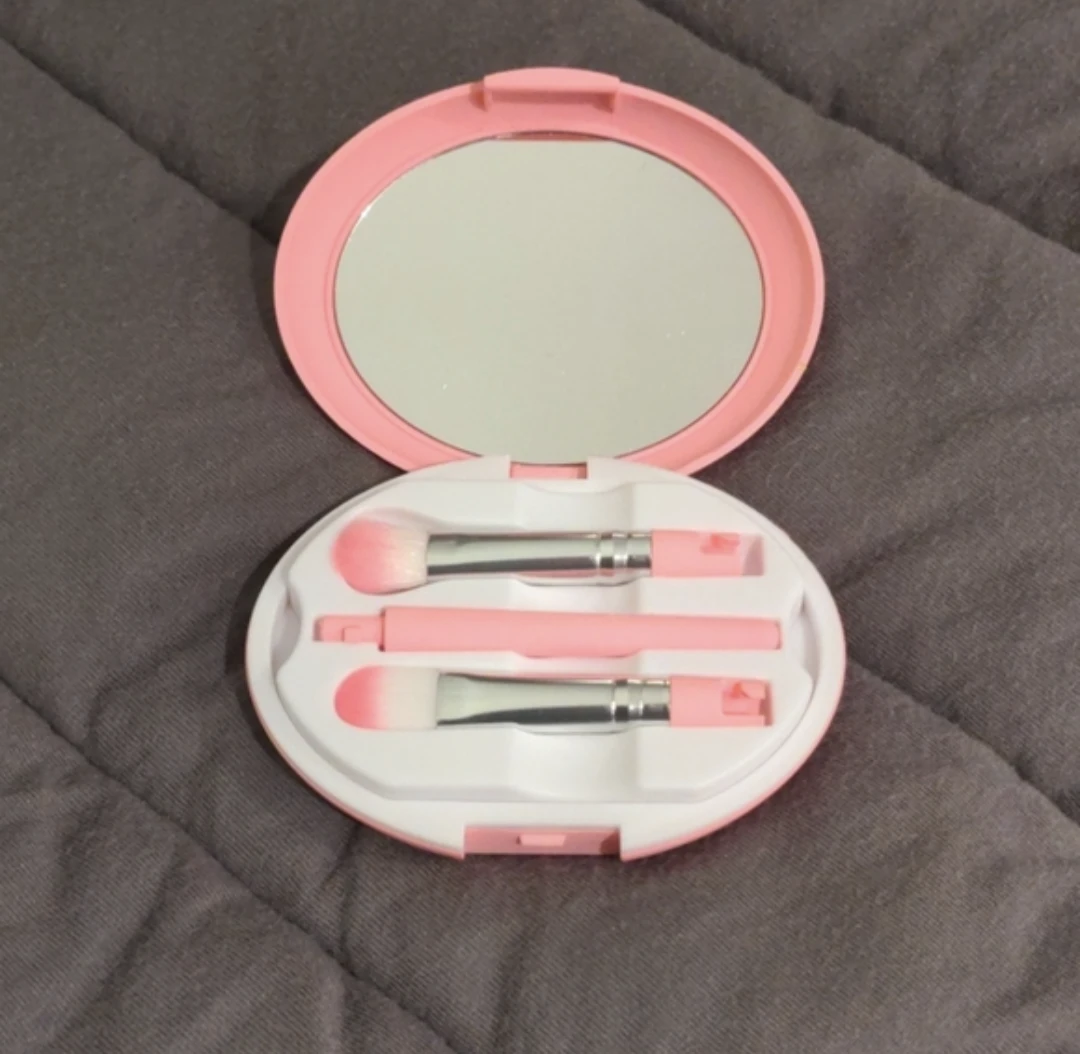 Compact Makeup Brush Set with Mirror - photo 2