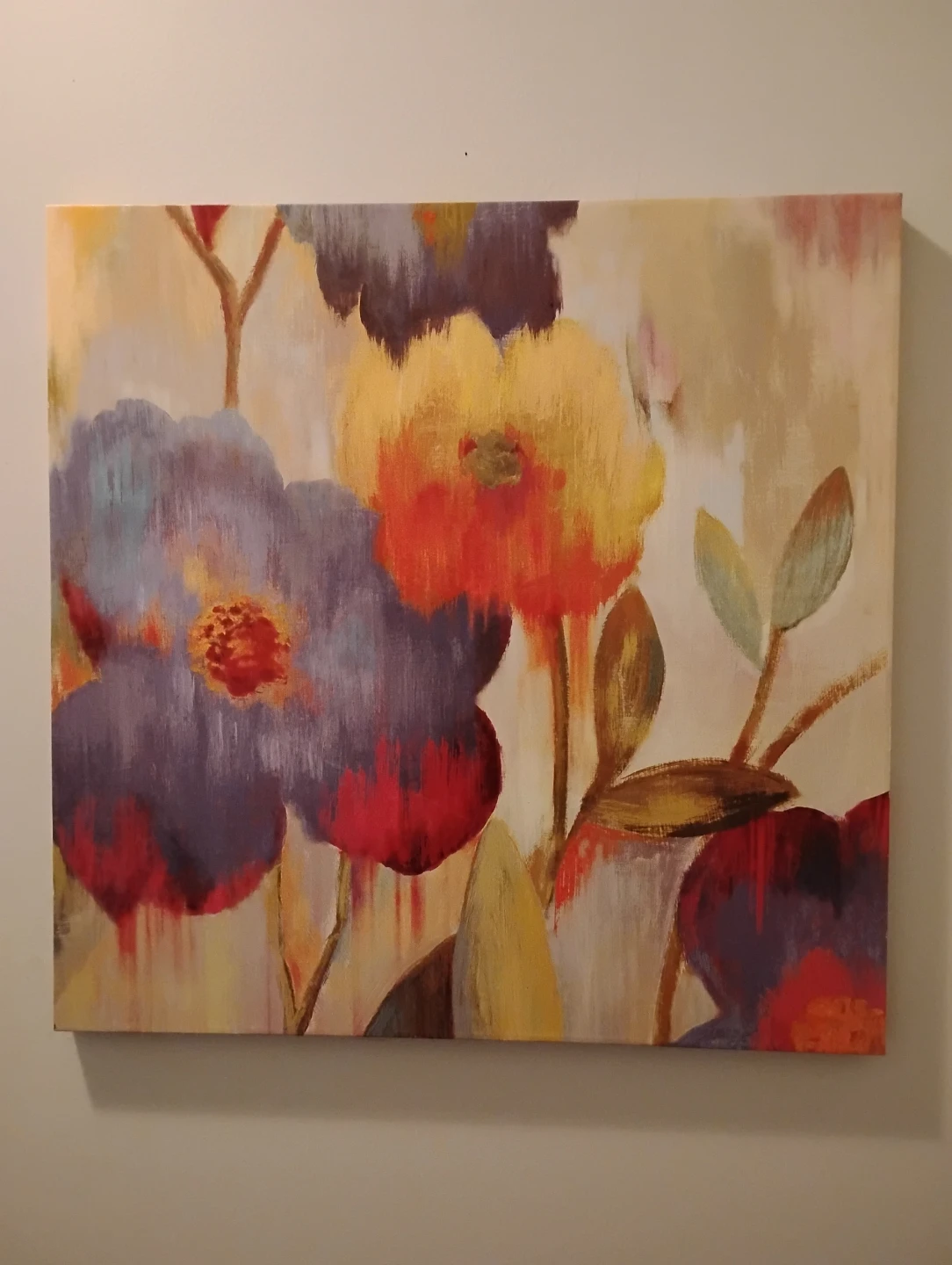Floral Oil Painting on Canvas