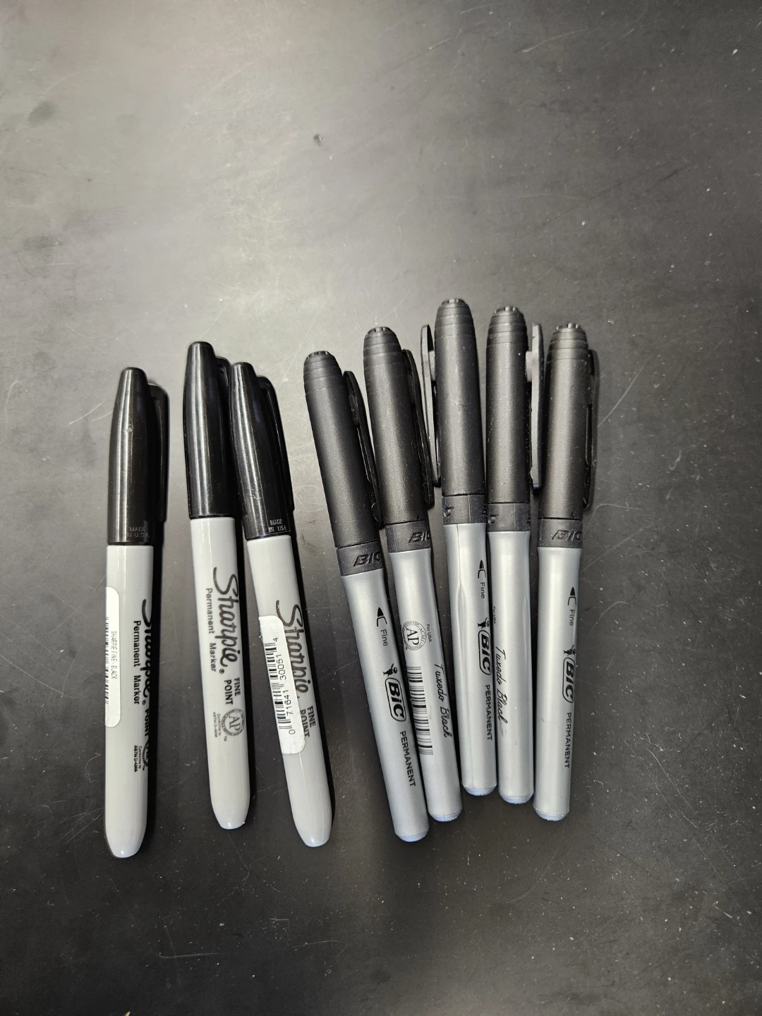 Sharpies & BiC permanent markers