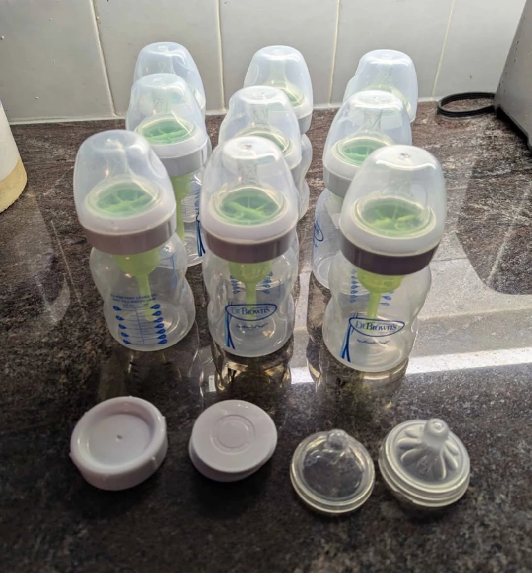 X9 5oz Dr Browns Wide Neck Bottles