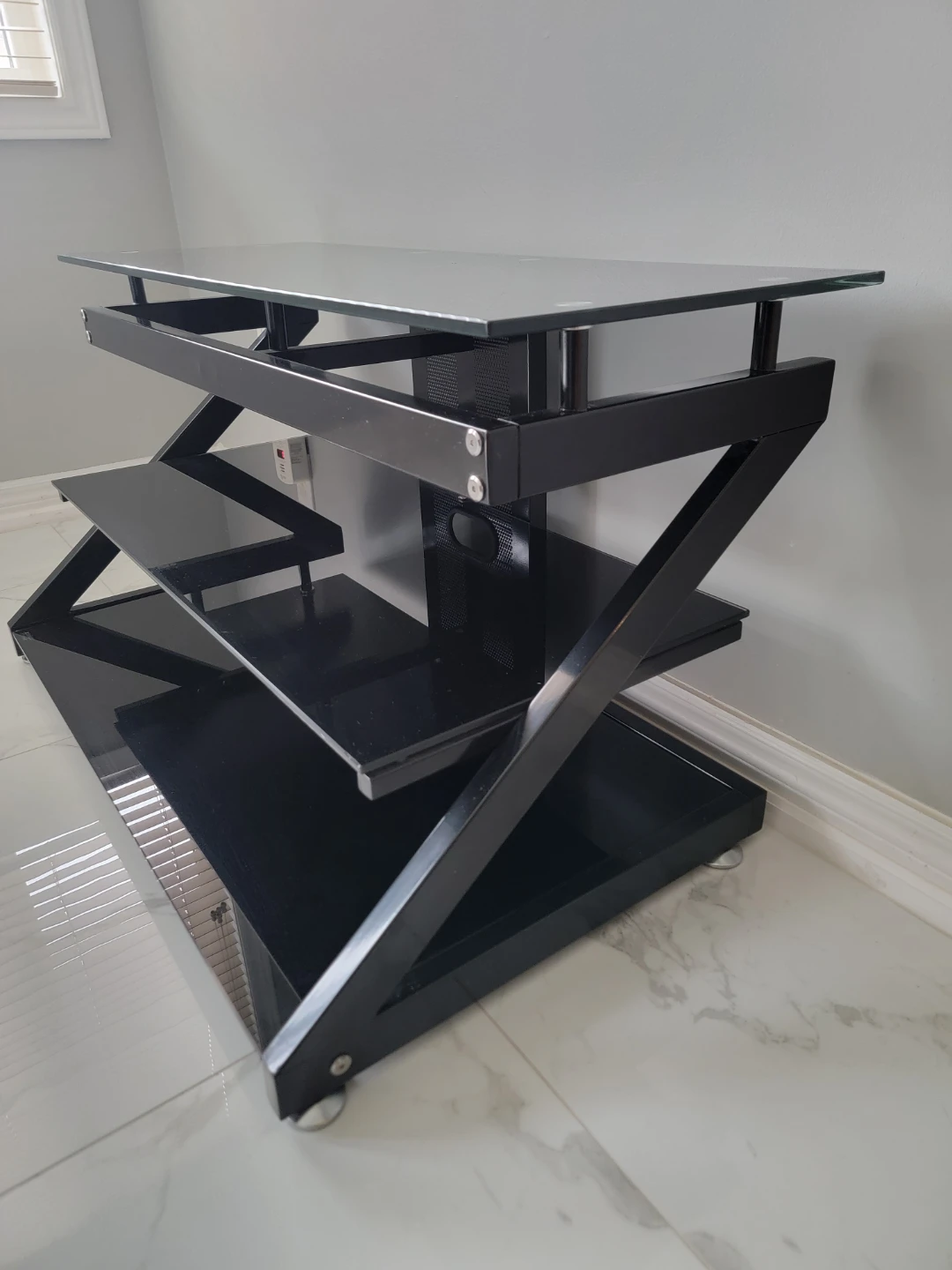 Modern 3-Tier Entertainment/ TV stand