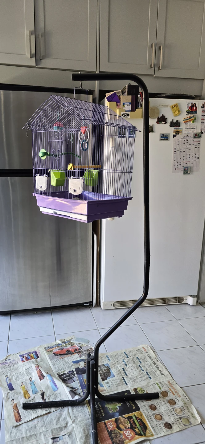 Purple Bird Cage with Stand - photo 2