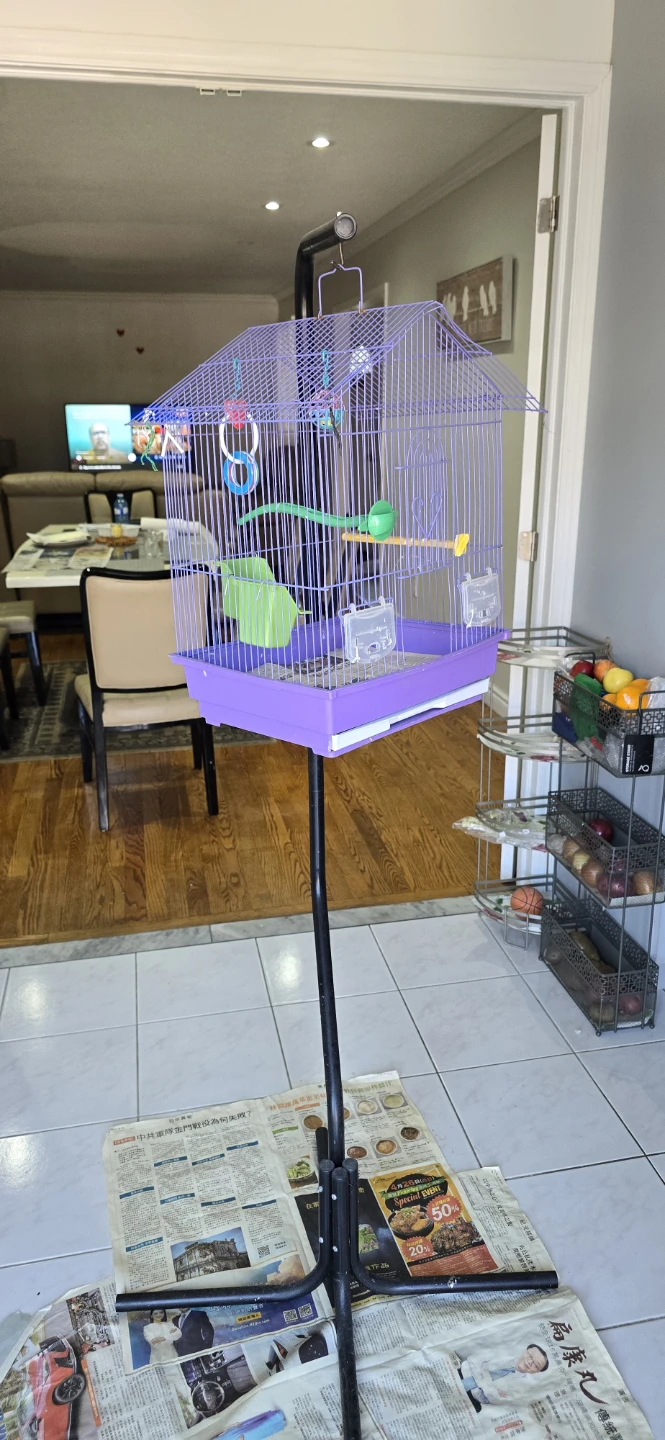 Purple Bird Cage with Stand - photo 3