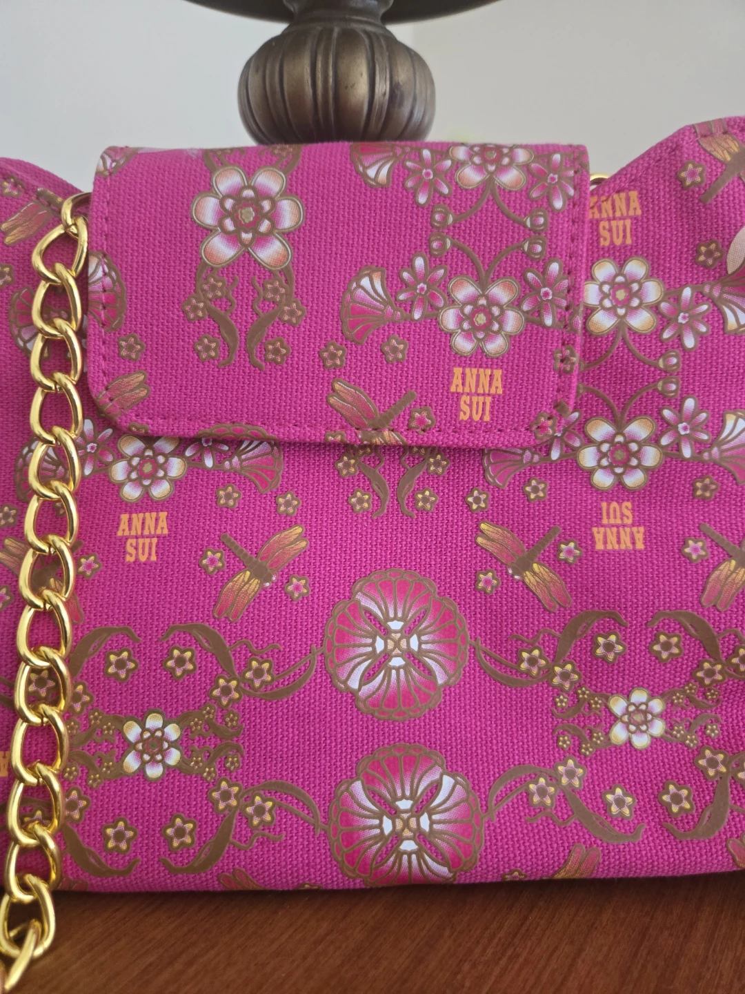 Anna Sui Pink Floral Chain Bag - photo 4