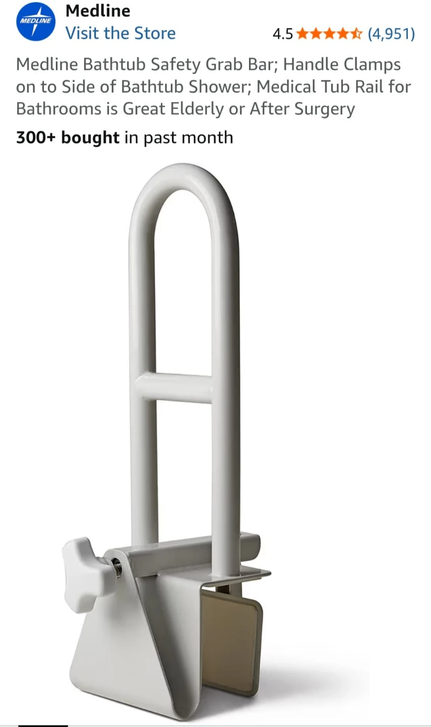 Medline Bathtub Safety Grab Bar - photo 3