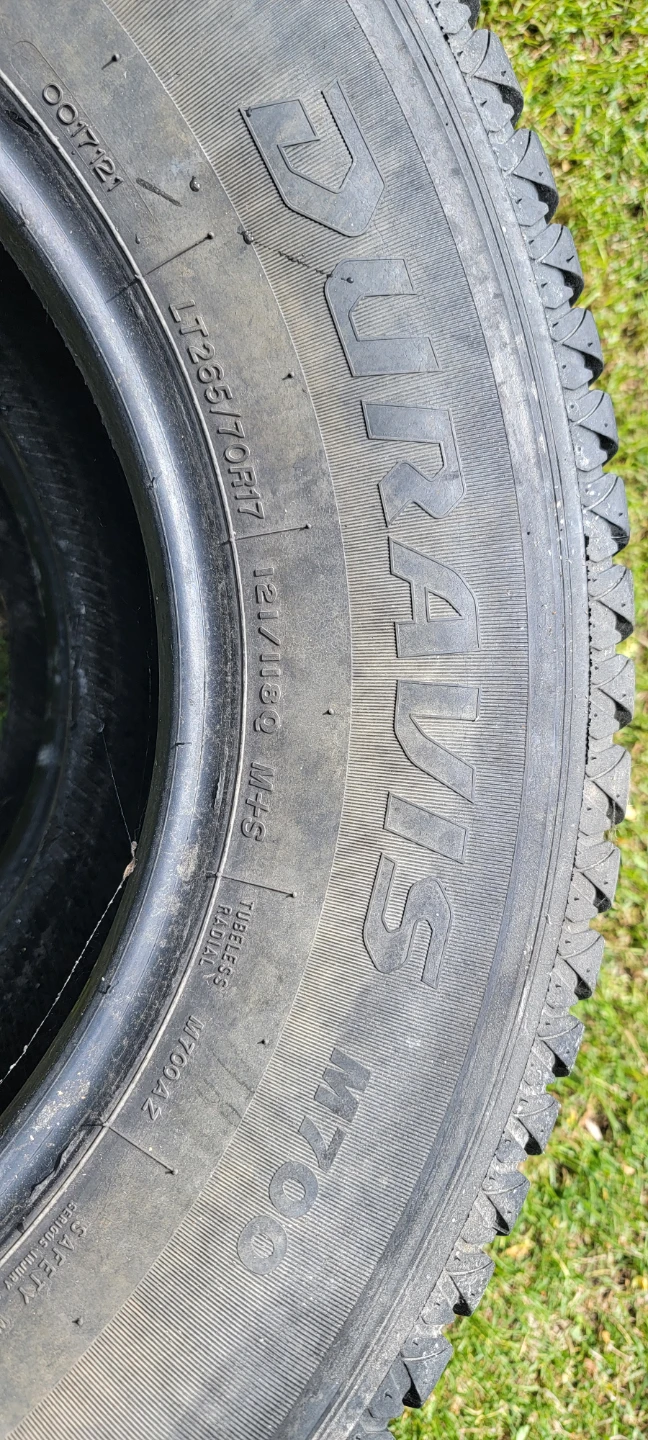 Bridgestone Duravis m700 HD tires LT265/70/17