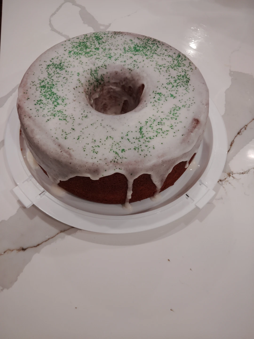 Bundt Cake with Icing and Sprinkles