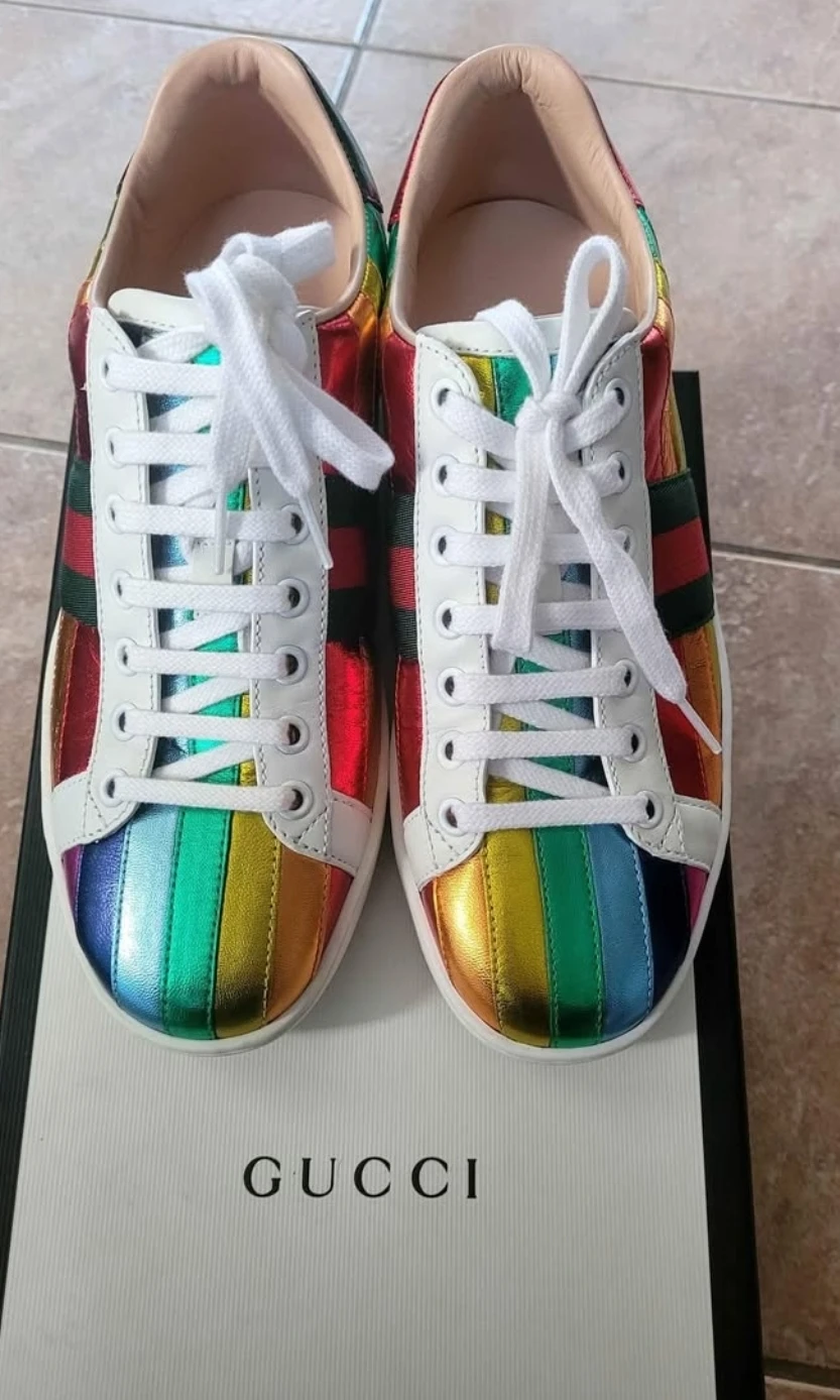 Gucci Rainbow Ace Sneakers - Size 36.5