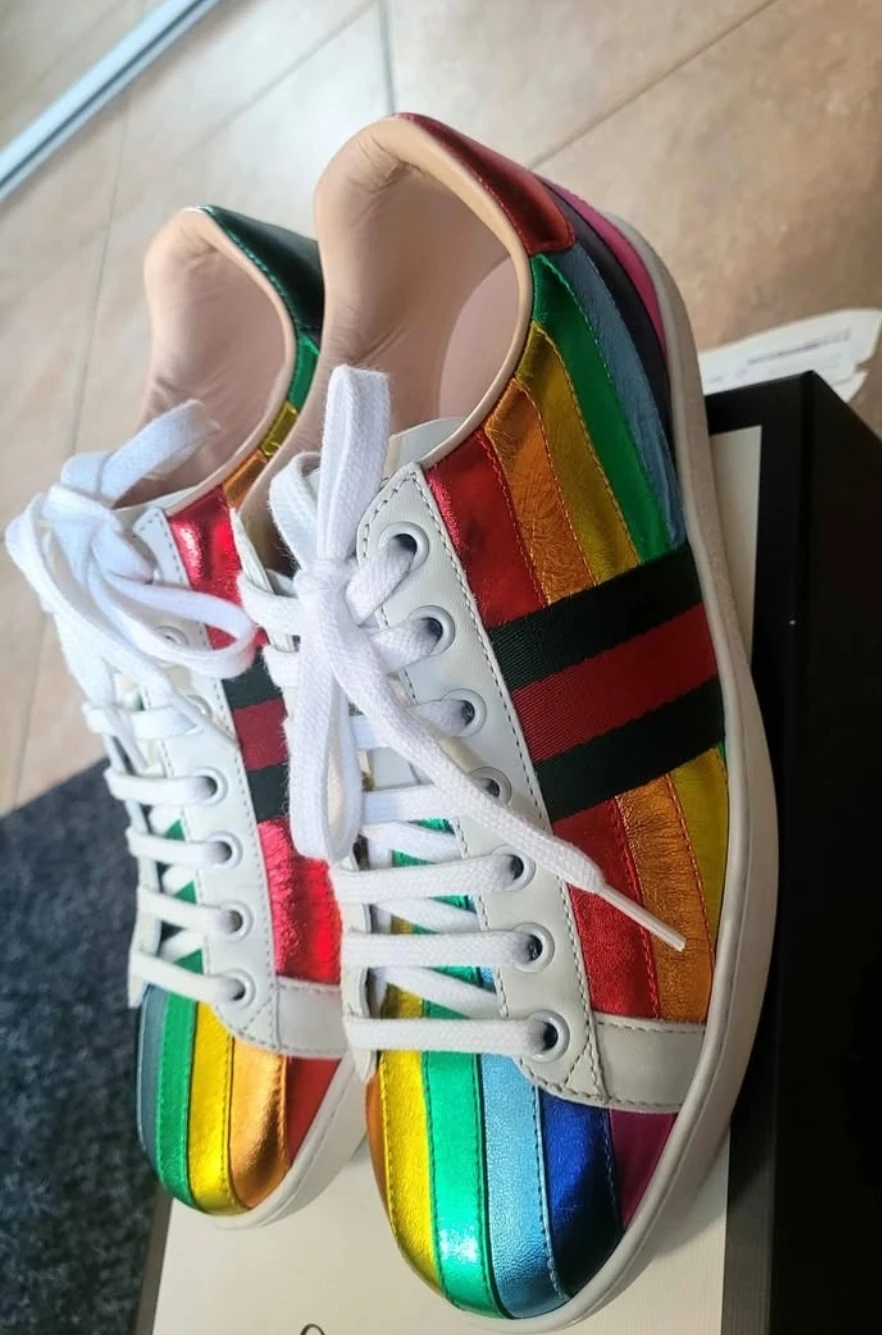 Gucci Rainbow Ace Sneakers - Size 36.5 - photo 2