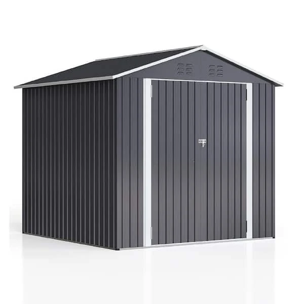 BRAND NEW- 7.4 x 7.4 ft Metal Storage Shed+Lockable Doors