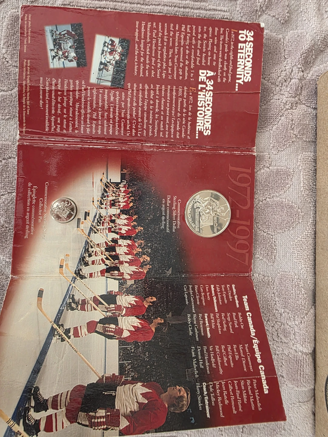 Team Canada 1972 "34 Seconds to Eternity" Collector's - photo 2