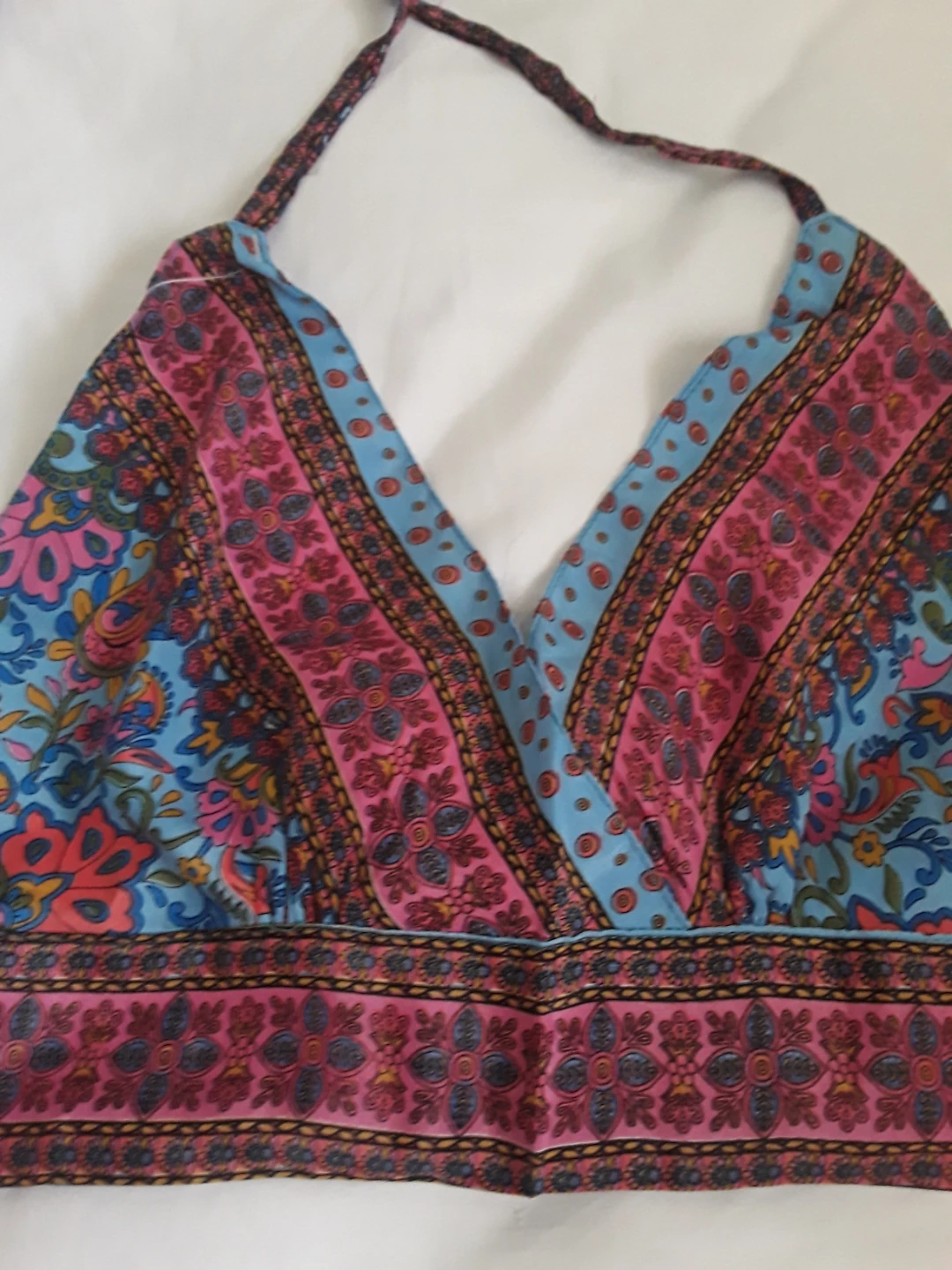 NEW BOHO SILK HALTER TOP - photo 3