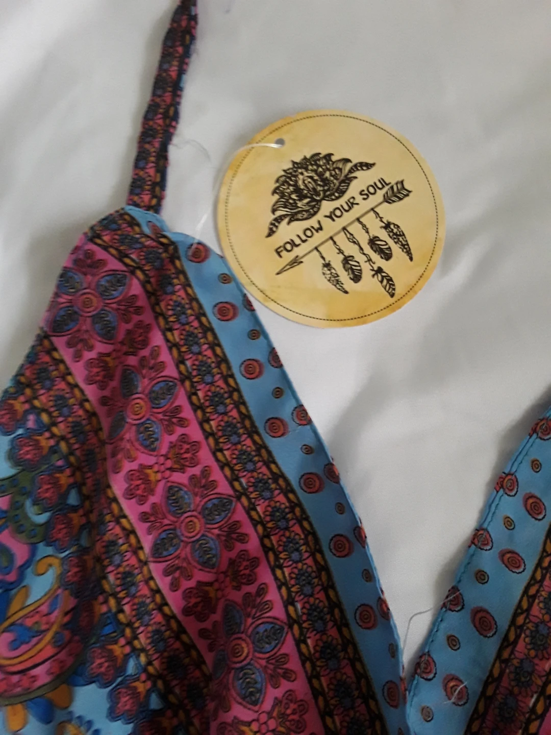 NEW BOHO SILK HALTER TOP - photo 5