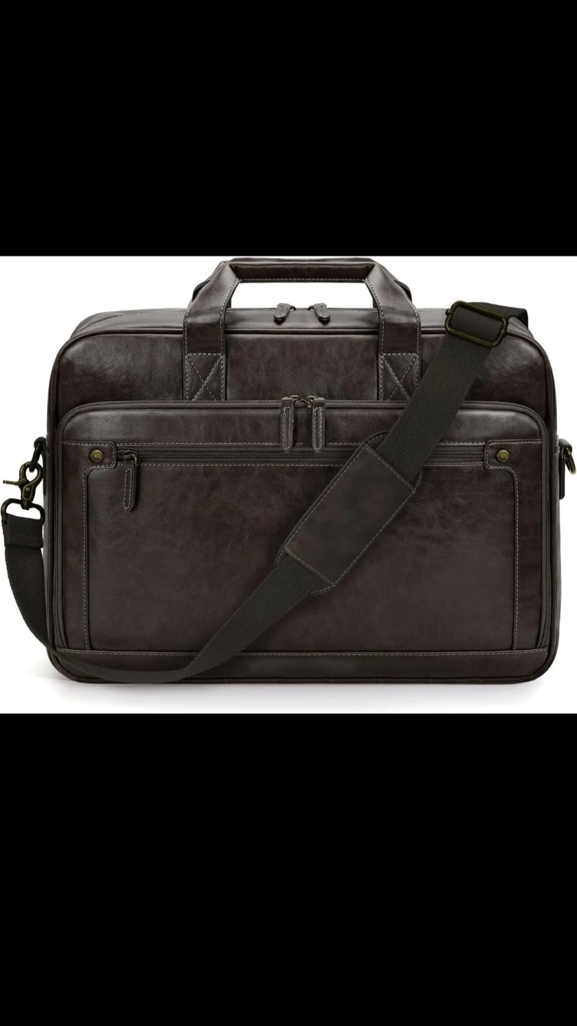 Waterproof Leather Laptop Briefcase (Fits up to 16") - photo 2