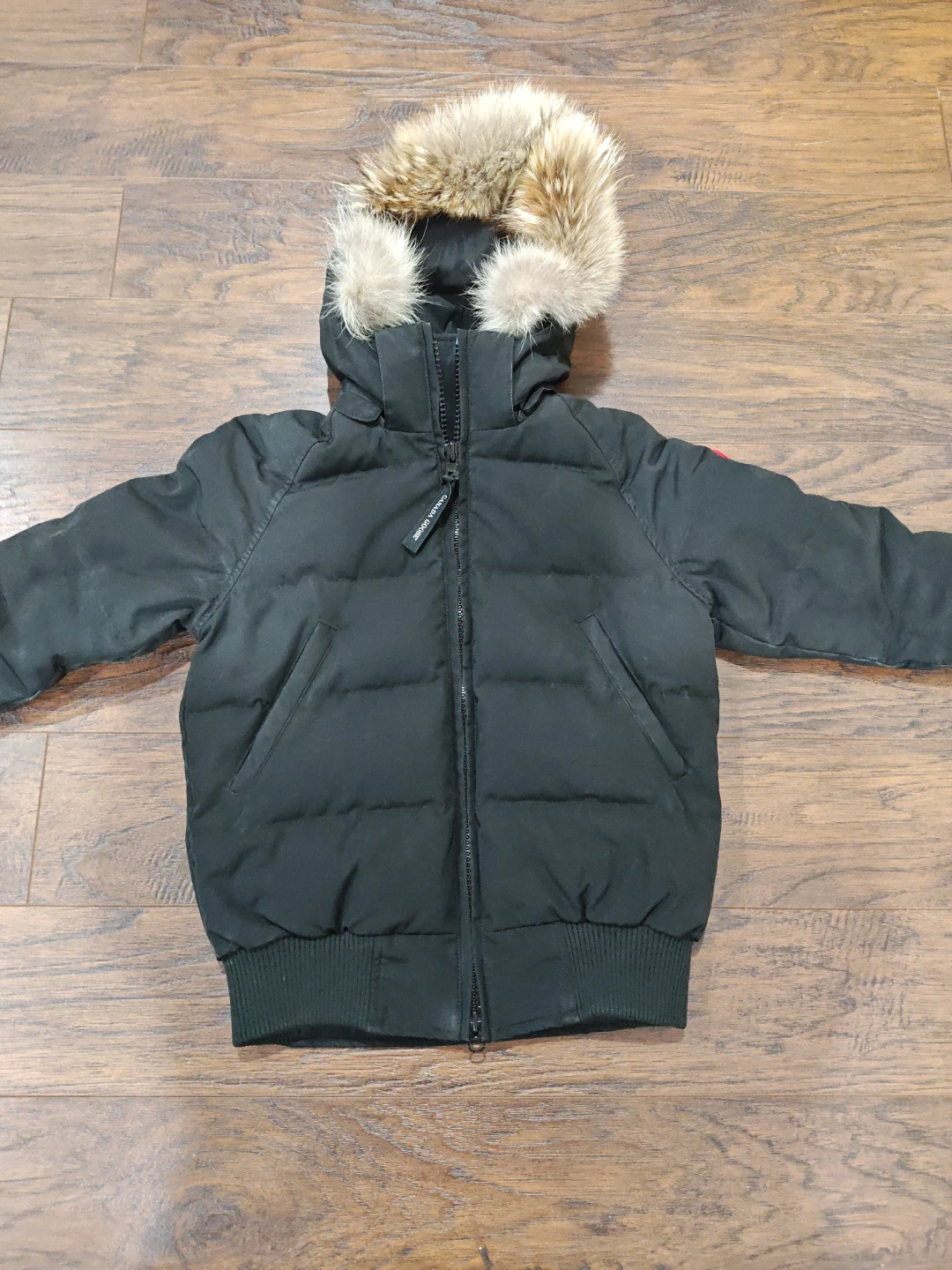 Canada Goose Black Puffer Jacket with Fur Hood