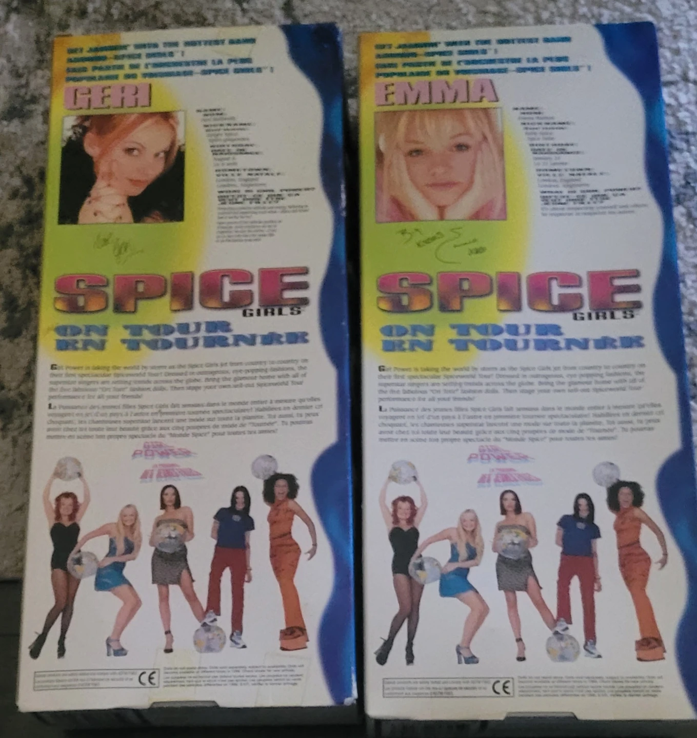 Spice Girls "On Tour" Dolls  ginger spice and baby spice