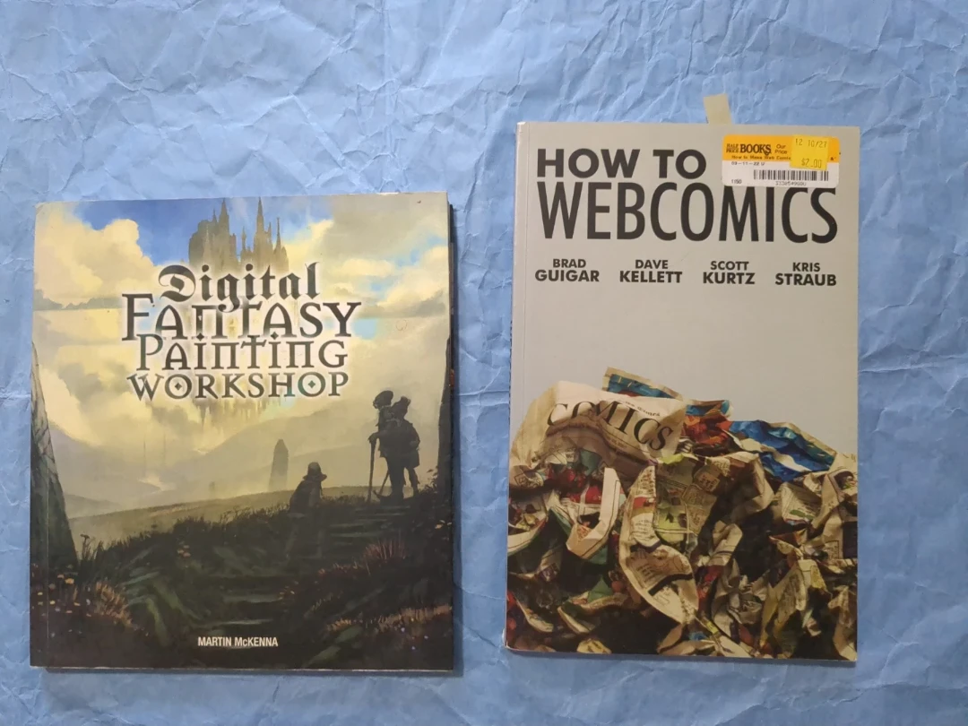 2 art books - Digital painting workshop & webcomics ⚽