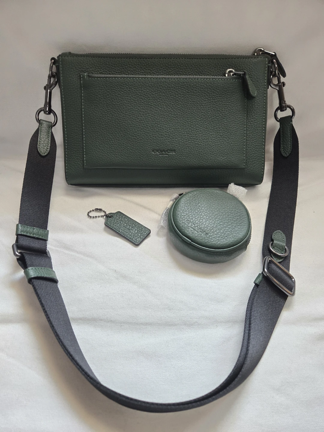 Coach Green Leather Crossbody Bag