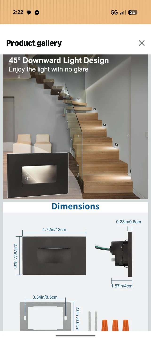 Black Stair Light Fixture - photo 2