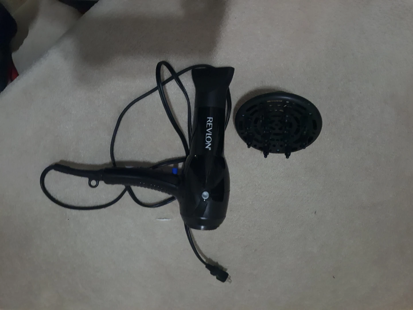 Revlon Black Hair Dryer with Diffuser