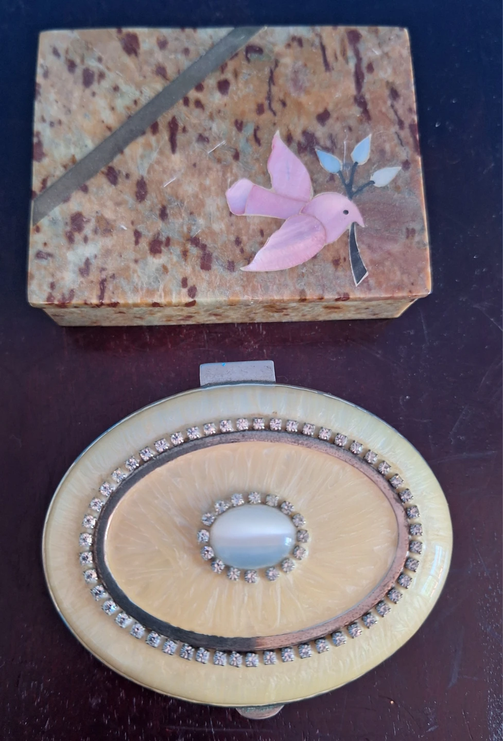 2 Vintage Decorative Trinket Boxes - photo 3