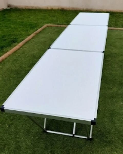 Folding Table - White Top, Aluminium Frame - photo 3