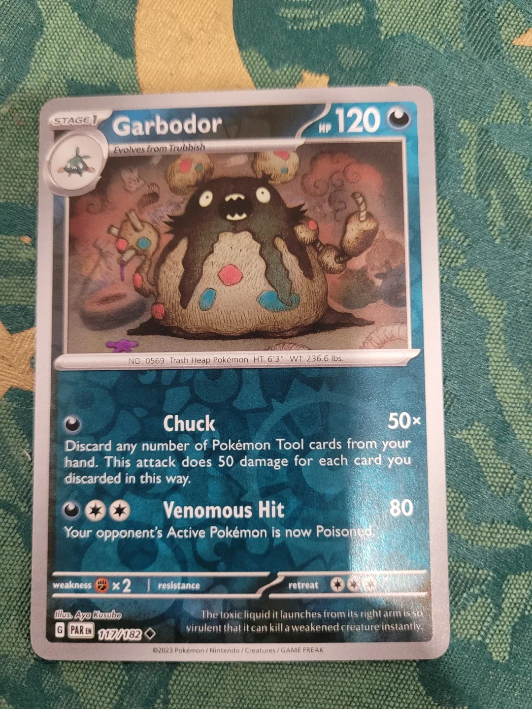 Reverse Holo Pokémon Card - Garbodor ⚽️