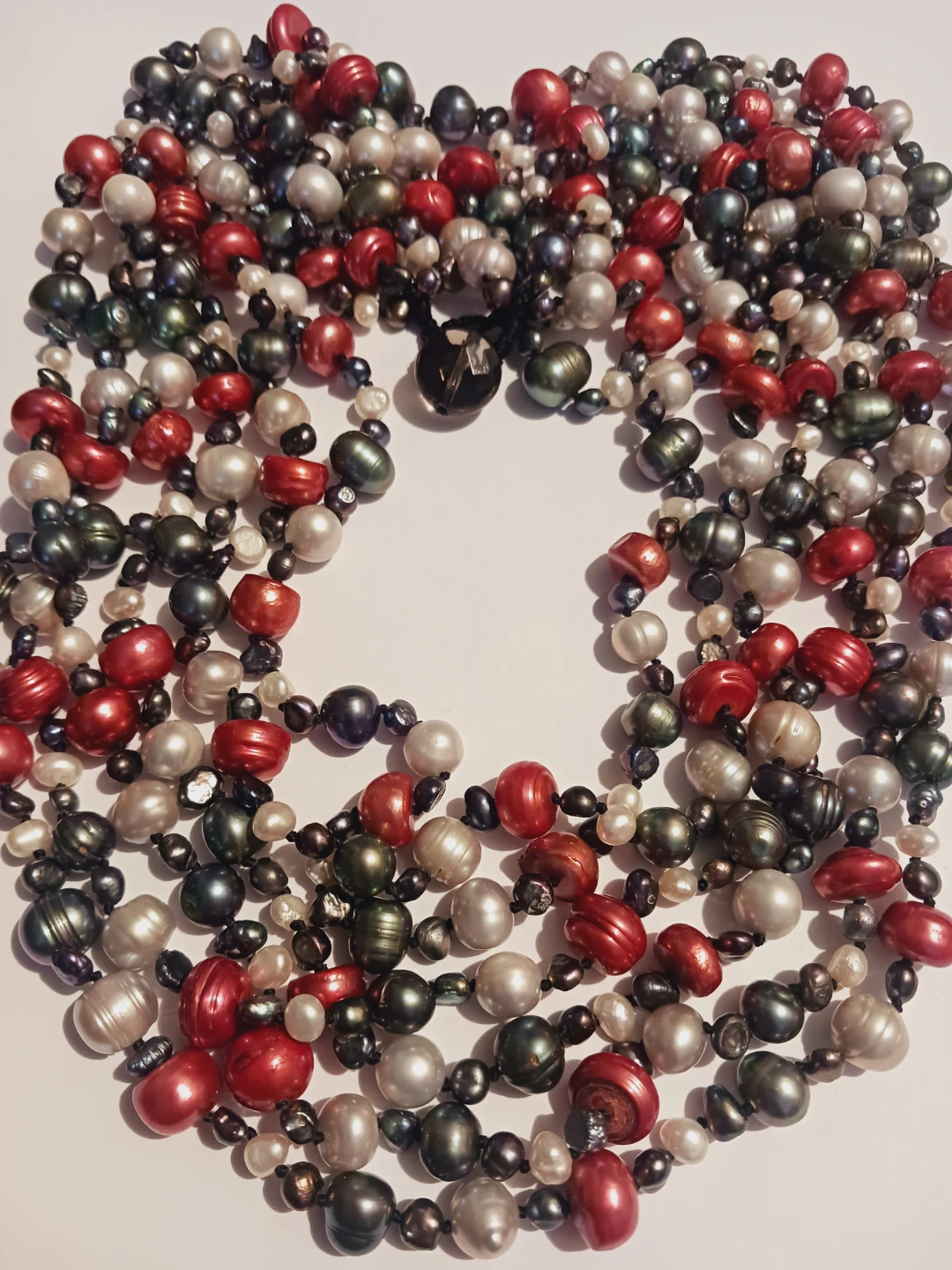 VOLUMINOUS  MULTI STRAND FRESHWATER PEARL NECKLACE - photo 5