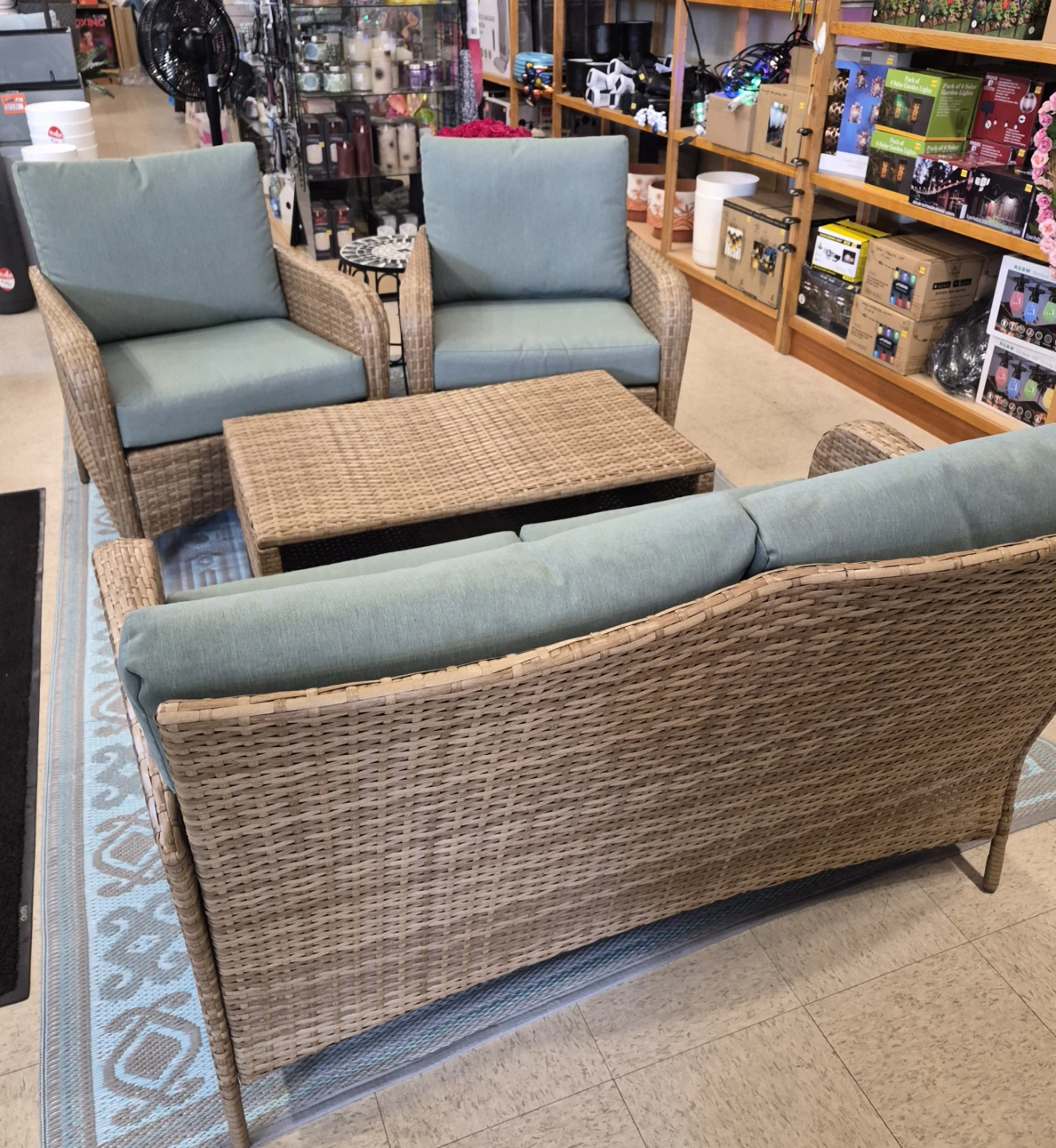 New Wicker Outdoor 4 piece Furniture Set with Cushions - photo 4