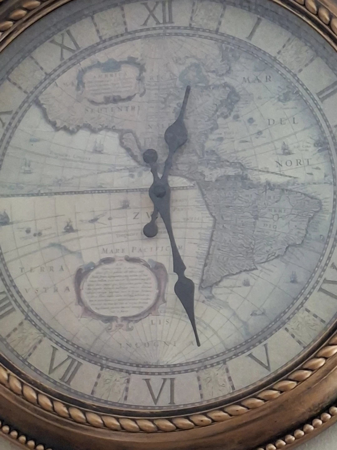 Decorative Wall Clock with Map Design - photo 2