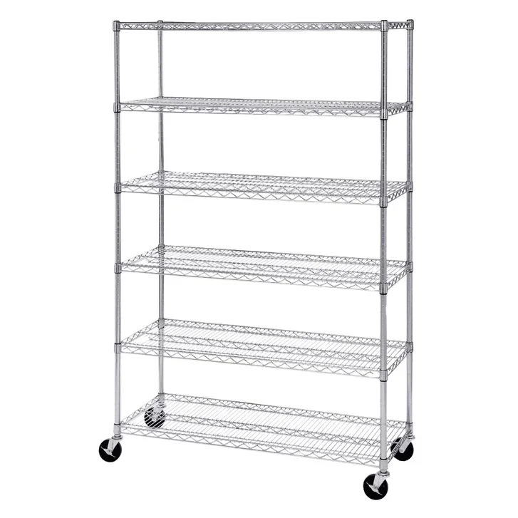 Two - 6 Tier Steel Wire Shelving Rack - photo 2