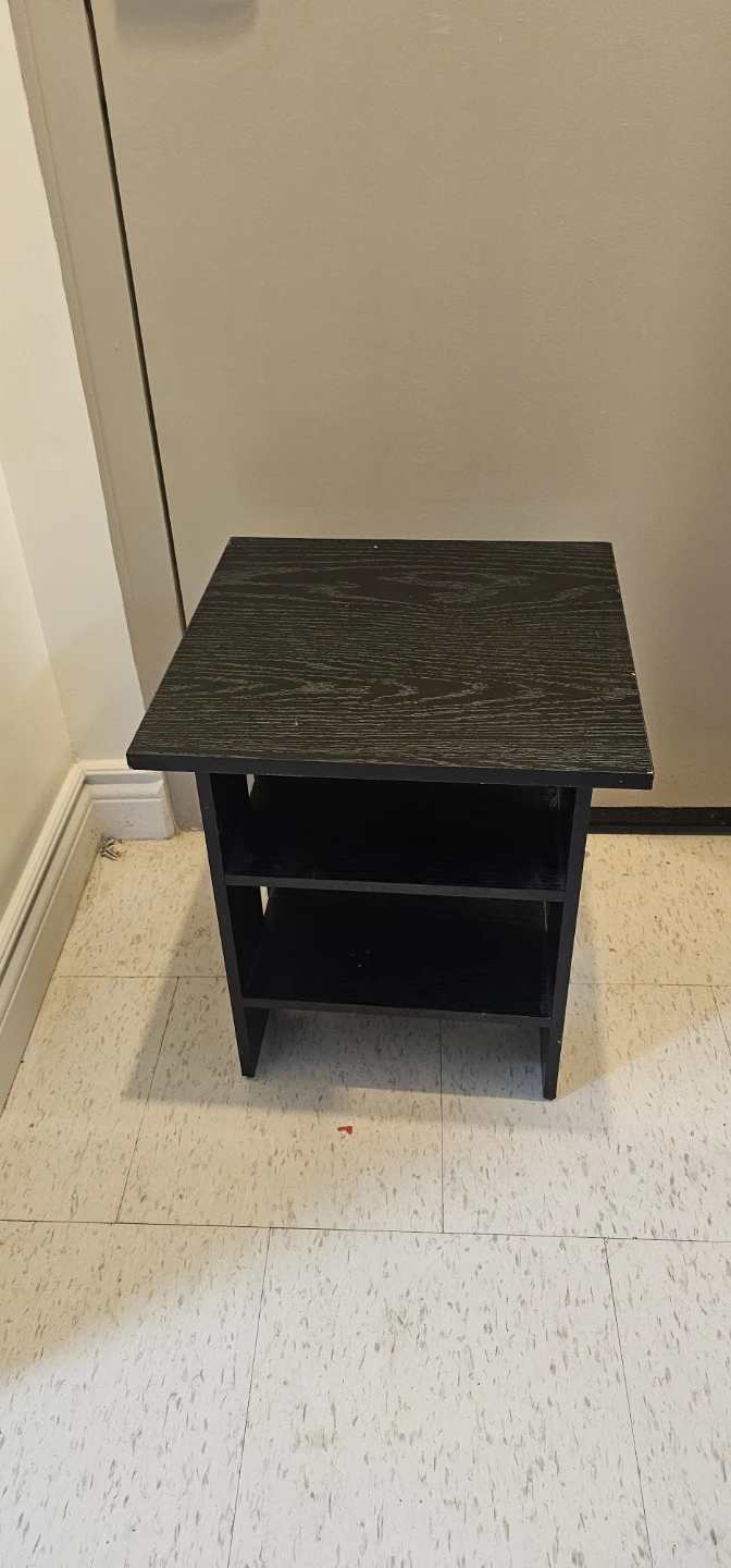 Black 3-Tier Side Table