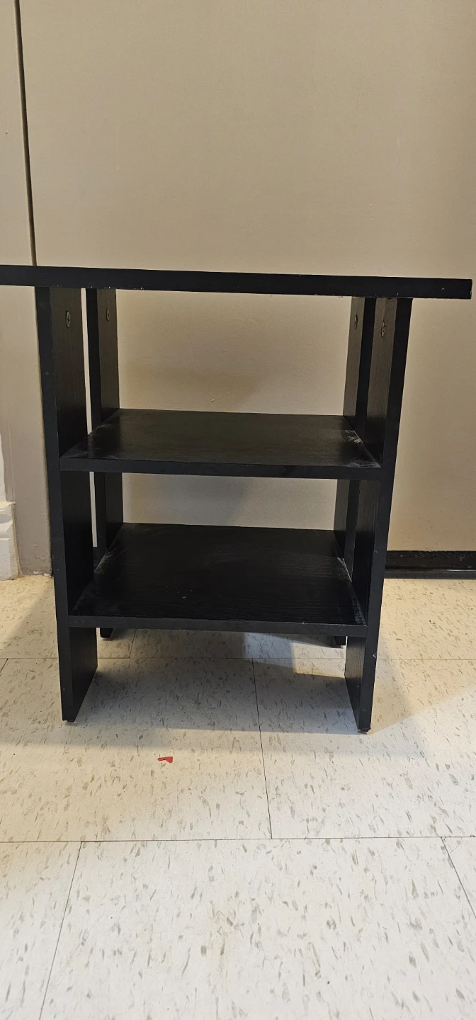 Black 3-Tier Side Table - photo 3