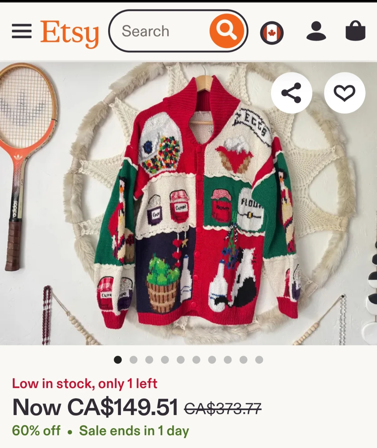 The Eagle's Eye Vintage Patchwork Cardigan Sweater - photo 2
