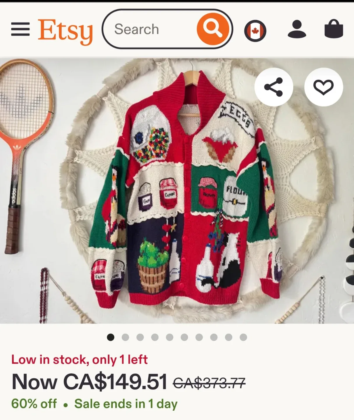The Eagle's Eye Vintage Patchwork Cardigan Sweater - photo 2